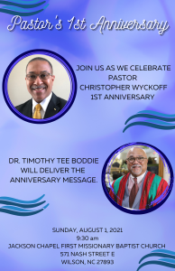 JCFMBC Pastor Anniversary